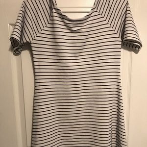 Zara dress. White/navy blue.